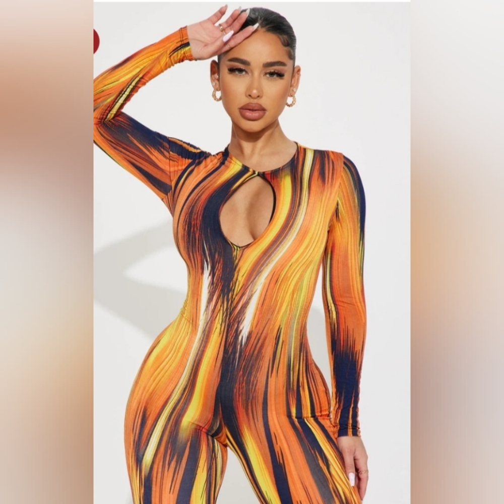Fashion Nova Women's Multi-colored Jumpsuit - Size M